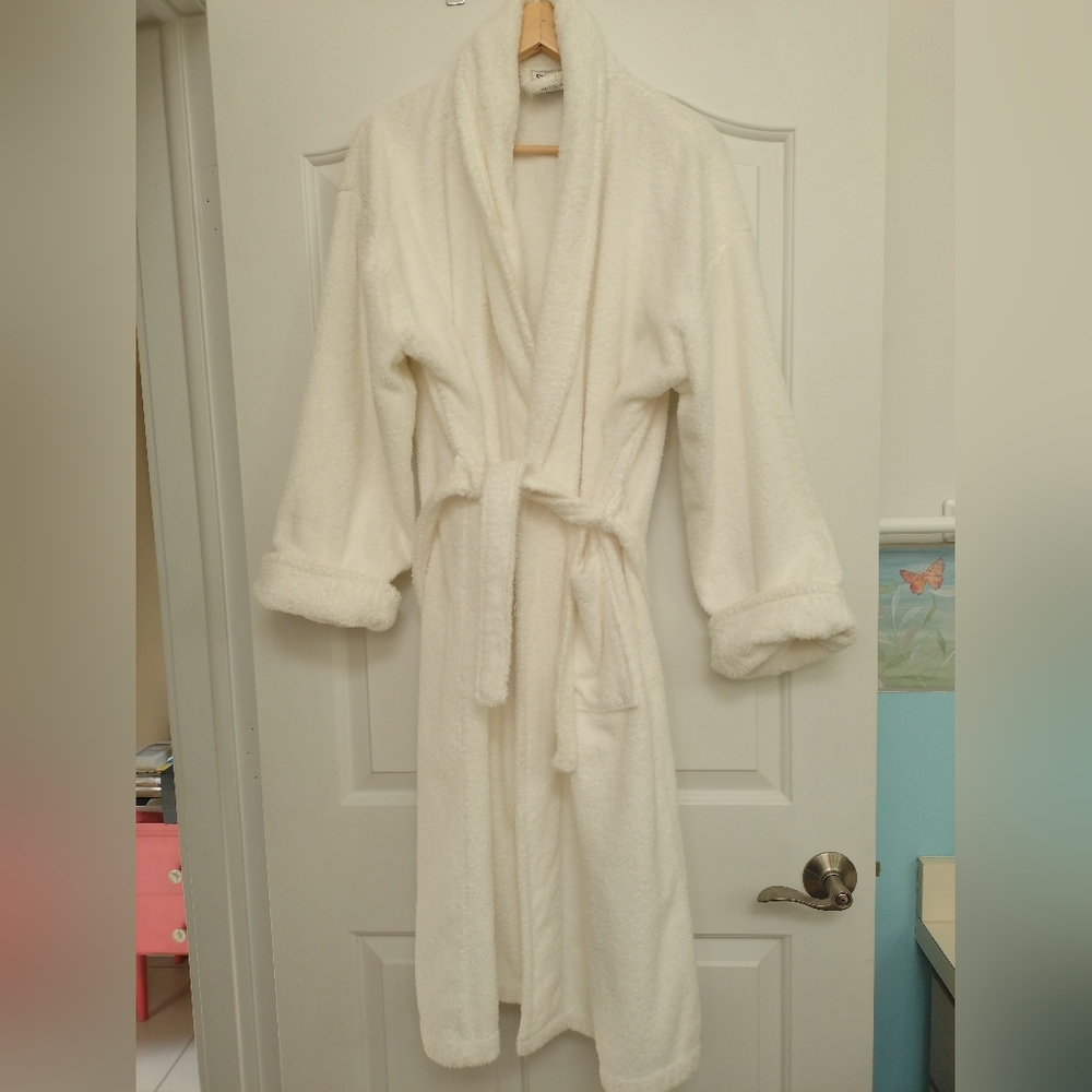 Cotton terry bathrobe
